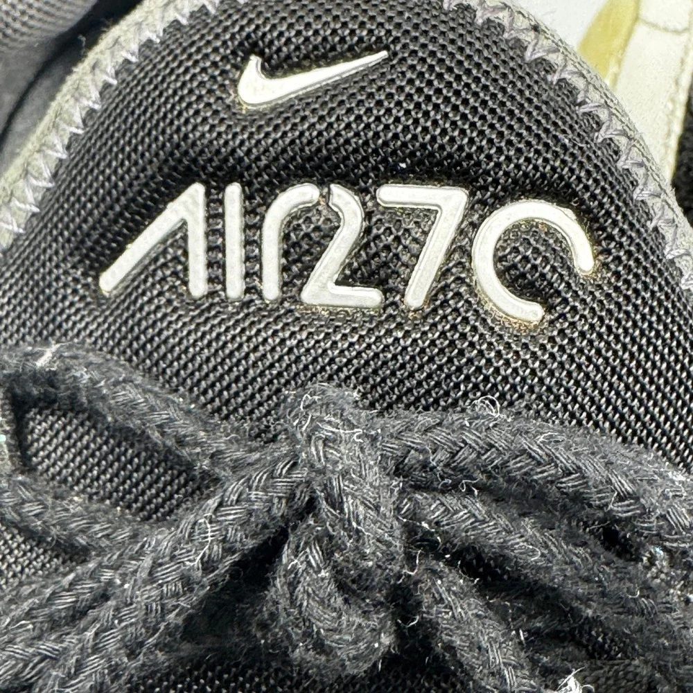 Nike Air Max 270 Sneakers Youth 6.5Y‎ Black White Clear Running Shoes